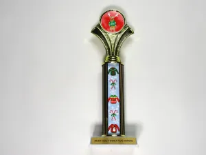 Awesome Ugly Sweater Award Trophy 12" Reindeer