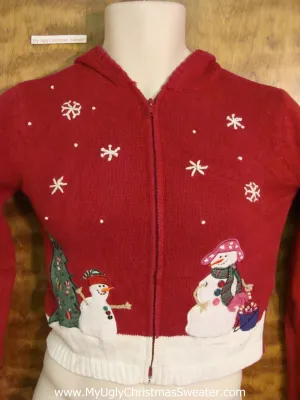 CHILD Snowman Themed Corny Christmas Sweater Hoodie