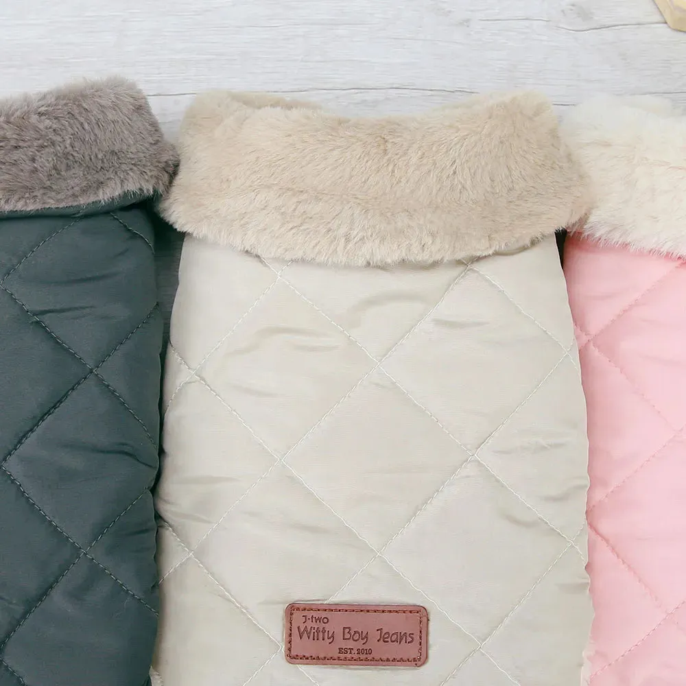 Fashionable Winter Coat with Fur Collar