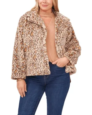 Gabriella Animal-Print Faux Fur Coat | RICH BLACK