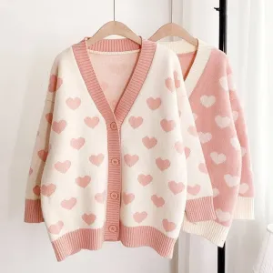 Kawaii Knit Love Heart Cardigan Sweater - Wrap Yourself in Love! ❤️🧥