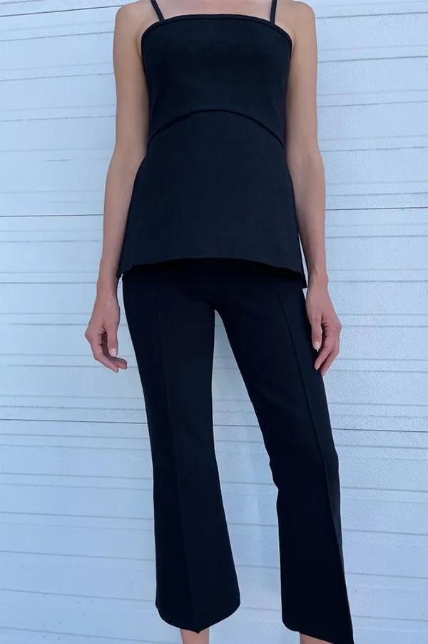 Kick Stretch-Cotton Pants In Subtle Jacquard Black