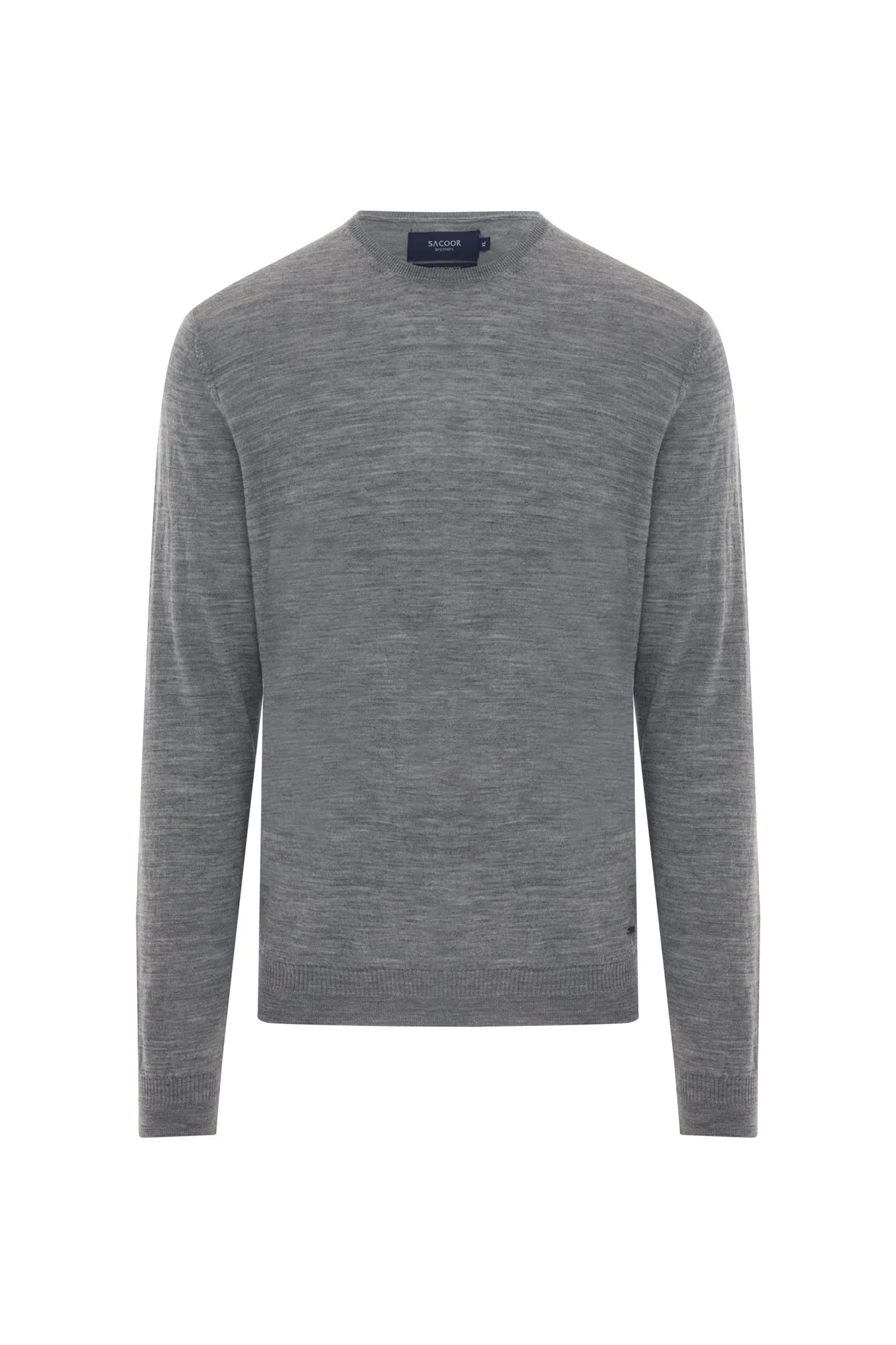 Men's extrafine merino wool crew neck sweater