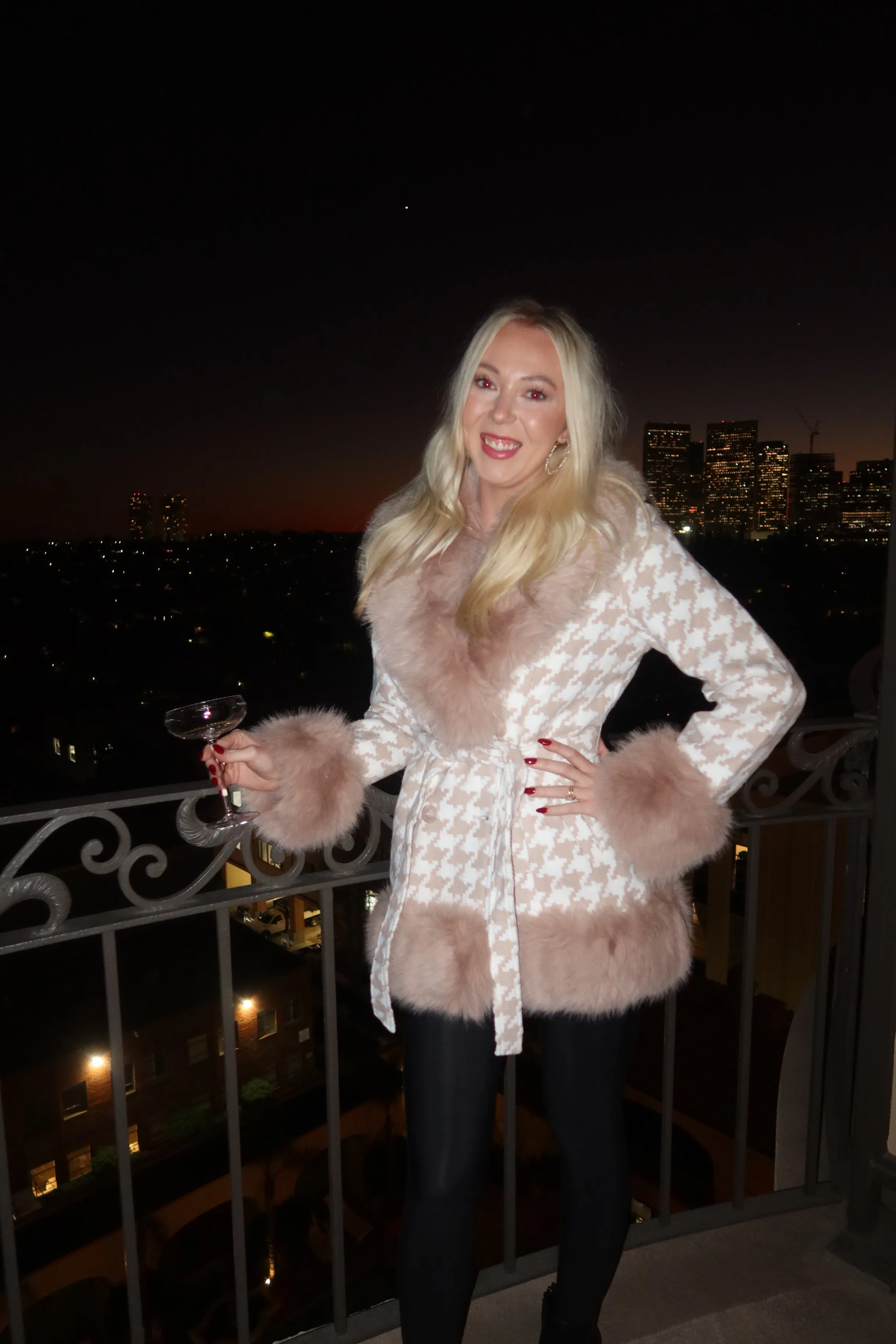 NEW!! Houston Fur Coat in Beige